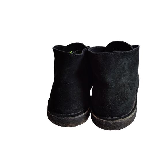 Clarks Originals Desert Chukka Boot Men Sz 10 Black Suede Natural Crepe Gum Sole - Picture 4 of 12